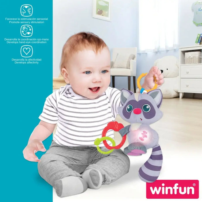 Плюшена Дрънкалка Winfun Миеща Мечка 14,5 x 20 x 9,5 cm (6