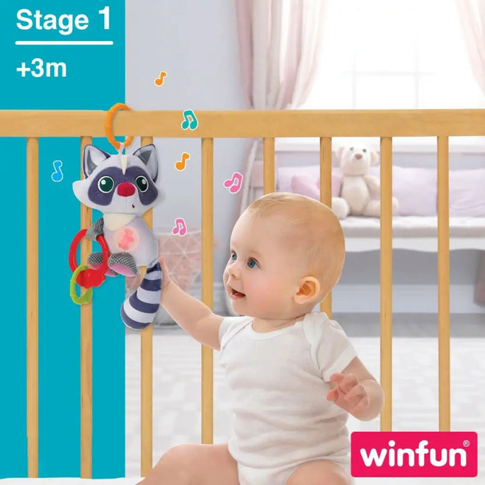 Плюшена Дрънкалка Winfun Миеща Мечка 14,5 x 20 x 9,5 cm (6