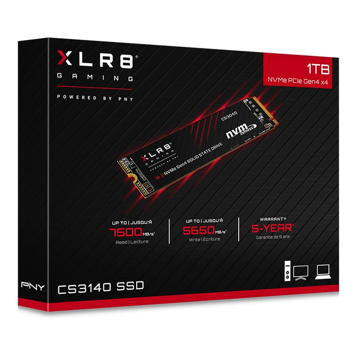 PNY XLR8 CS3140 1 TB M.2 PCI Express 4.0 NVMe 3D NAND