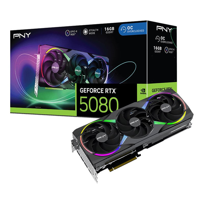 PNY GeForce RTX 5080 ARGB OC - 16 GB GDDR7 видеокарта
