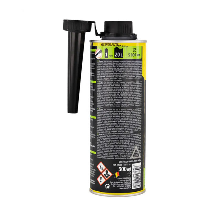 ПОЧИСТВАНЕ НА ГОРИВНАТА СИСТЕМА БЕНЗИН 6В1 500ML BARDAHL