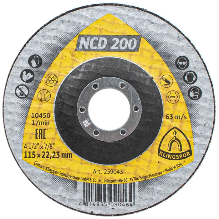 ПОЧИСТВАЩ ДИСК 115X22.23 MM KLINGSPOR NCD 200