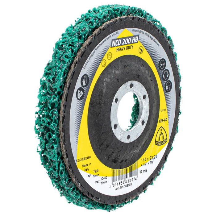 ПОЧИСТВАЩ ДИСК 115X22.23 MM KLINGSPOR NCD 200 HEAVY DUTY