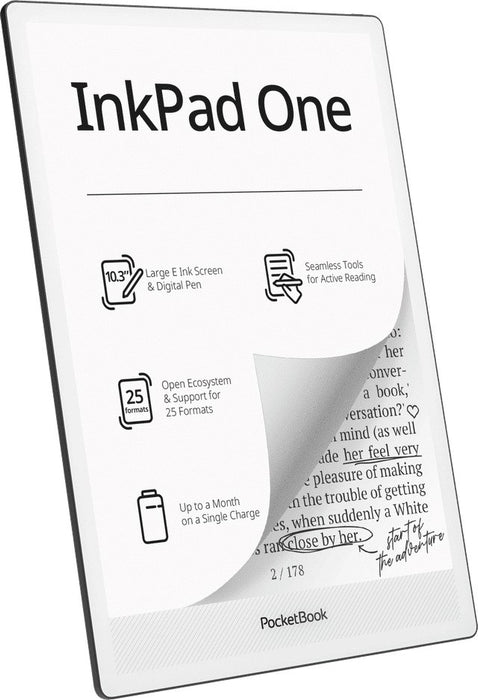 PocketBook InkPad One 1030 10.3" E-ink Mobius 32GB Wi-Fi електронен четец – матово черно