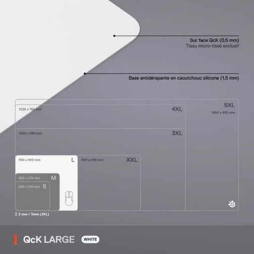 Подложка за мишка SteelSeries Бял