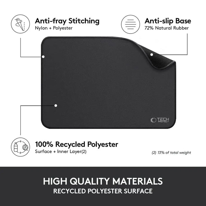 Подложка за мишка Tech-Protect A100 35 x 25 см - Черна