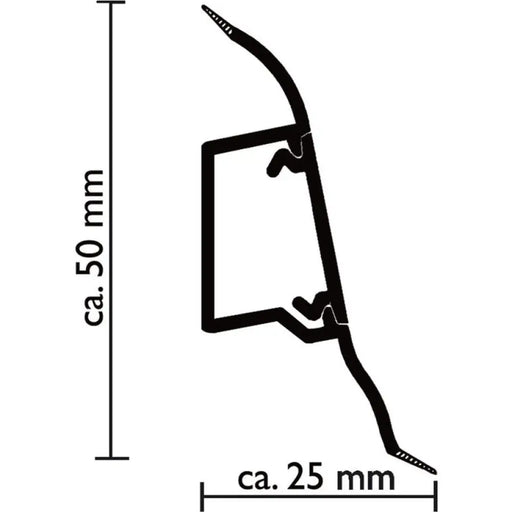 ПОДОВ PVC ПЕРВАЗ DOELLKEN SLK50 ДЪБ КАРДАМОН