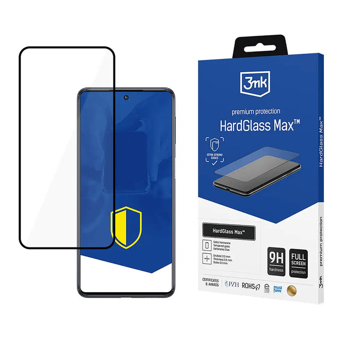 Подсилено 3mk HardGlass Max черно закалено стъкло
