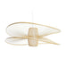 Полилей DKD Home Decor Бял Естествен Бамбук 50 W 100 x 100