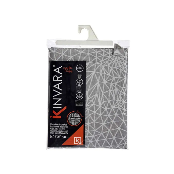 Покривка Kinvara BABEL GRIS 48 Бял Сив Jacquard