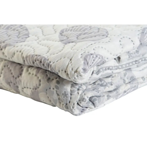 Покривка за легло DKD Home Decor Бежов Сив 90 легло 150