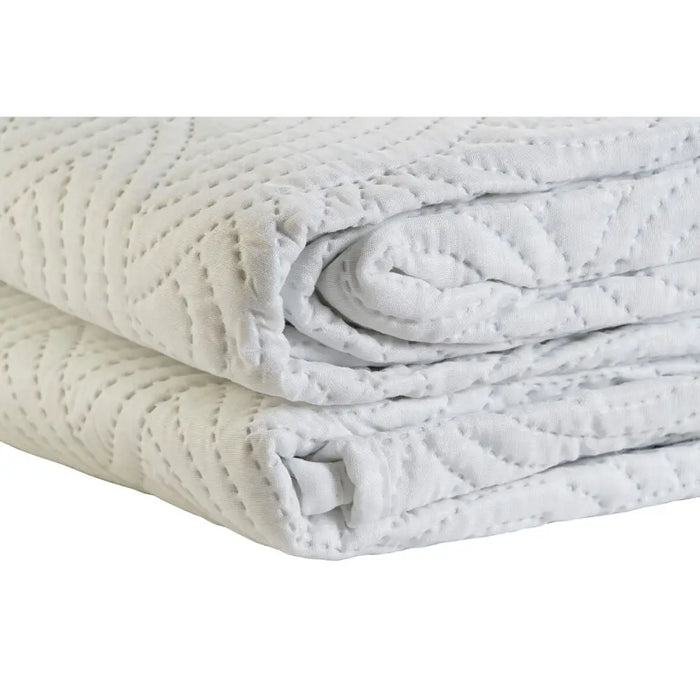 Покривка за легло DKD Home Decor Бял 180 легло 270 x 270 x