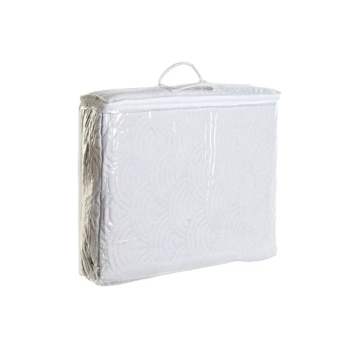 Покривка за легло DKD Home Decor Бял 180 легло 270 x 270 x