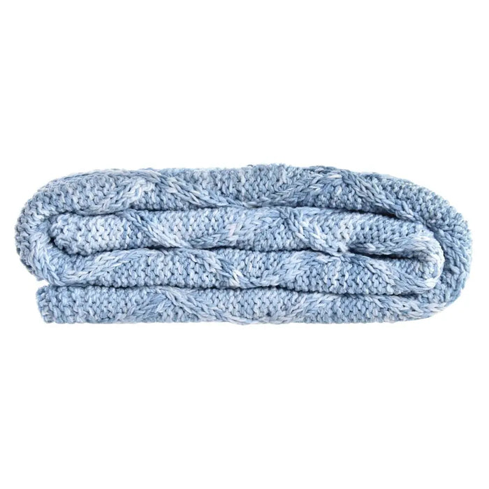 Покривка за Легло DKD Home Decor Син Небесно синьо 150 x