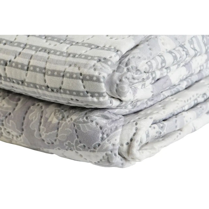 Покривка за легло DKD Home Decor Бежов Сив 180 легло 270 x