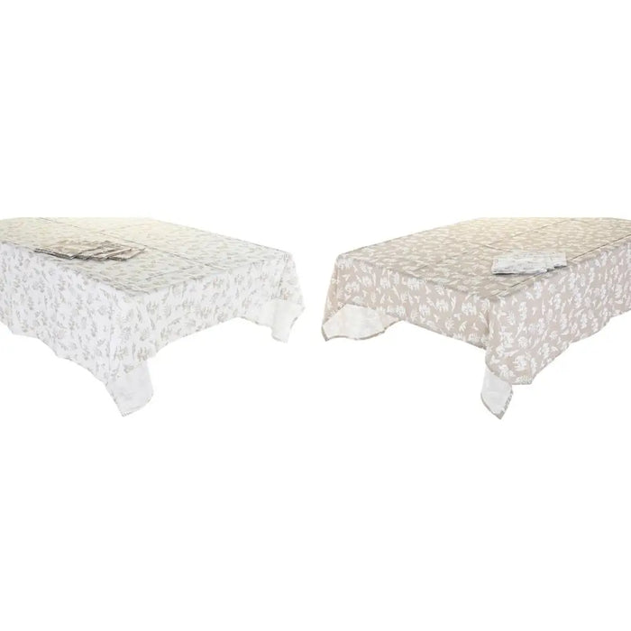 Покривка за маса и салфетки DKD Home Decor 2 броя 150 x 150