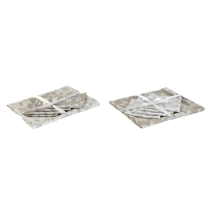 Покривка за маса и салфетки DKD Home Decor 2 броя 150 x 150