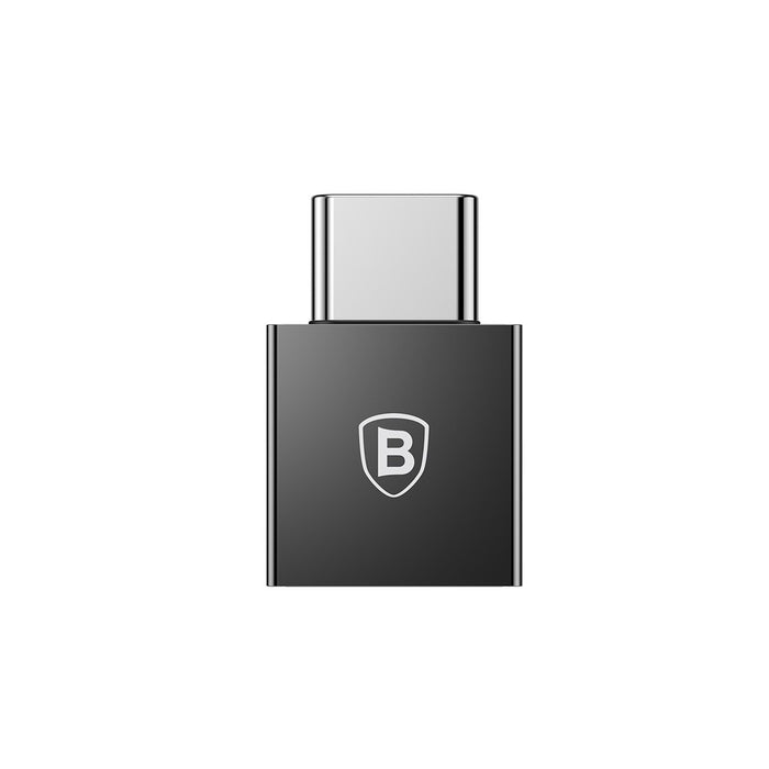 Адаптер Baseus Exquisite, USB / USB-C, 2.4A, черен