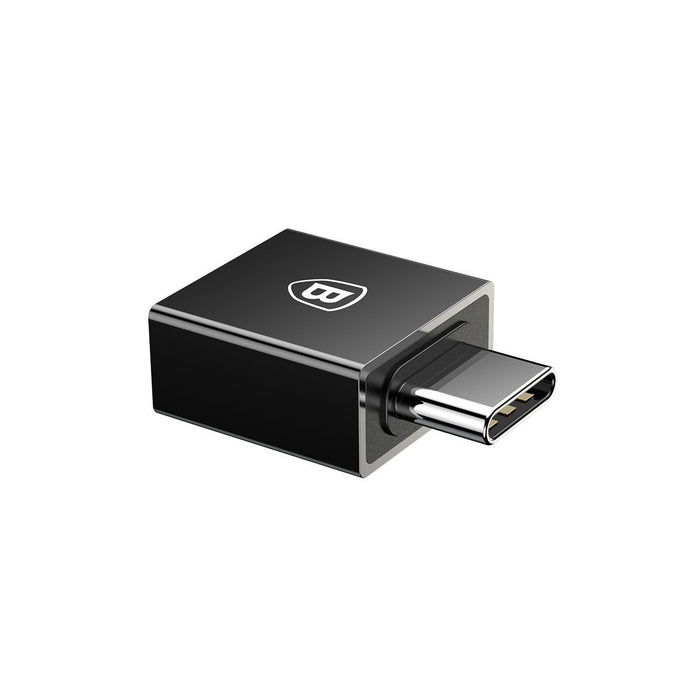 Адаптер Baseus Exquisite, USB / USB-C, 2.4A, черен