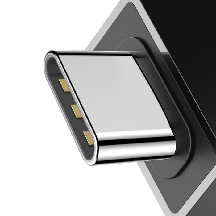 Адаптер Baseus Exquisite, USB / USB-C, 2.4A, черен