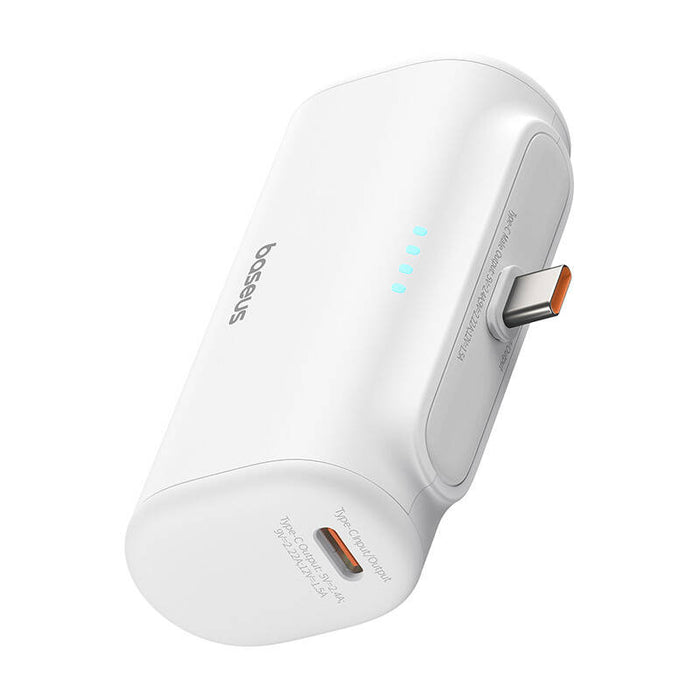 Преносима батерия Baseus Compact, 5000mAh, 20W, USB-C, бяла