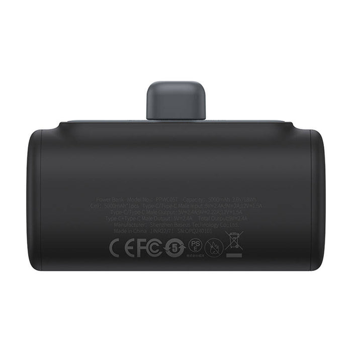 Преносима батерия OS-Baseus Compact, IP, 5000mAh, 20W, черна