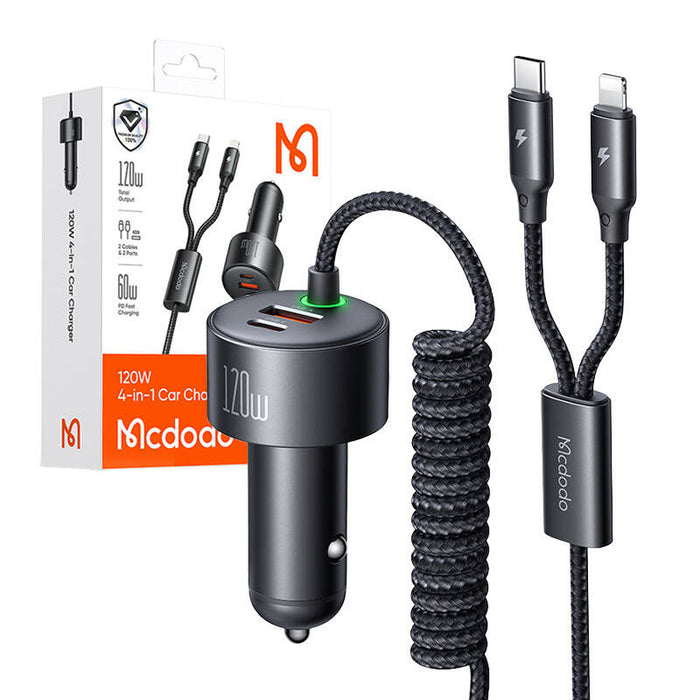 Зарядно за кола Mcdodo CC-0370, USB-C, Lightning, 120W