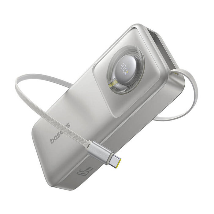 Преносима батерия с кабел Baseus OS Free2Pull, 20000mAh, 65W, сива