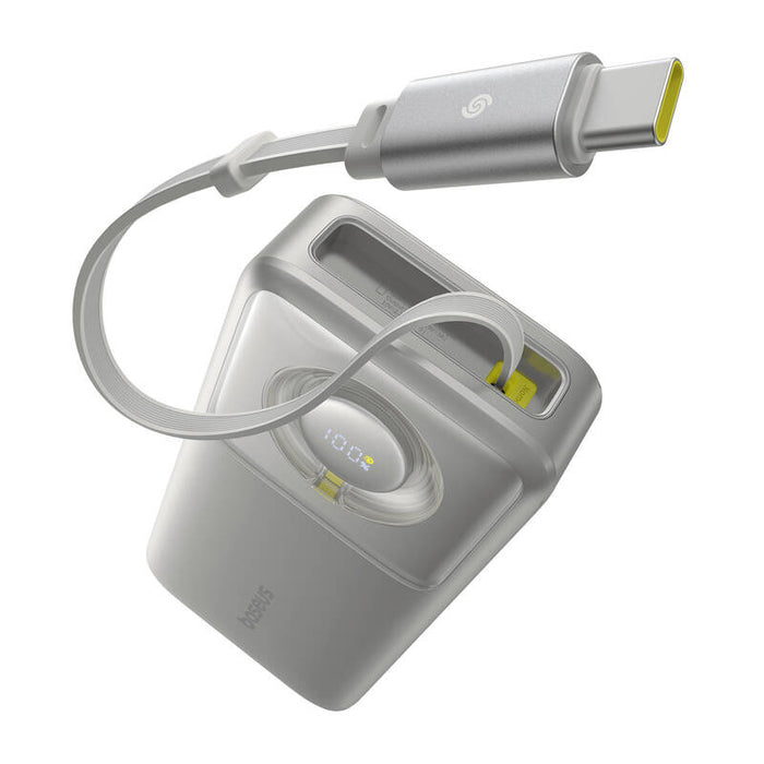 Преносима батерия с кабел Baseus OS Free2Pull, 20000mAh, 65W, сива