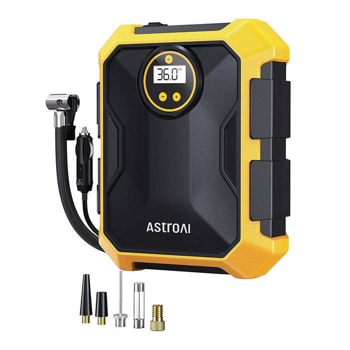 Преносим компресор за гуми AstroAI CZK-3674, 12V, 100PSI, 15A, 100W