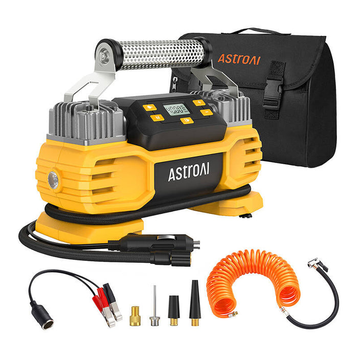 Преносим компресор за гуми AstroAI AIRUN T2, 160 PSI, 205 W