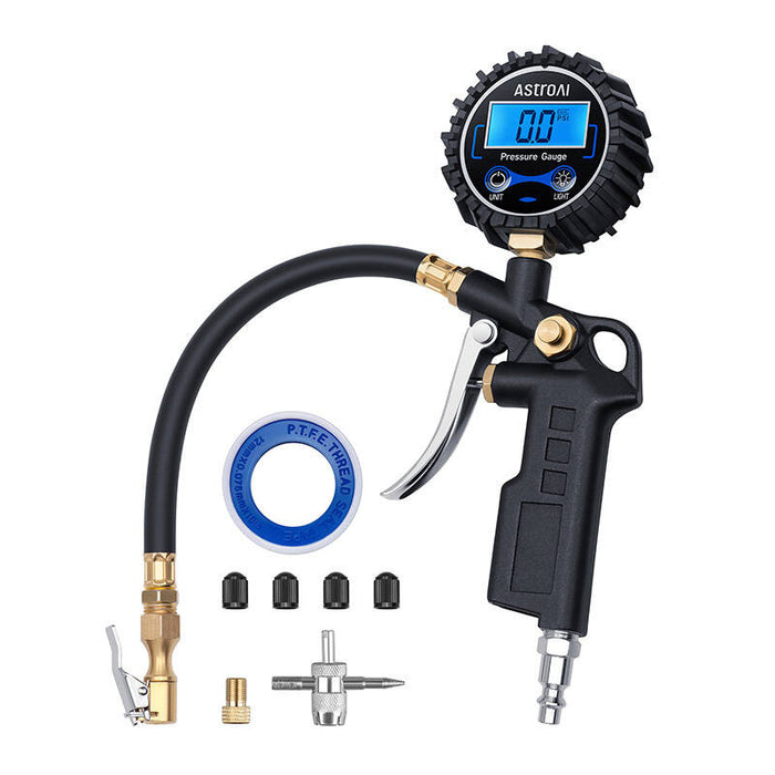 Пистолет с дигитален манометър за гуми AstroAI GL-1402A, 250PSI