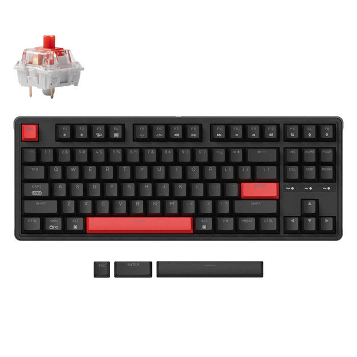 Гейминг механична клавиатура Keychron C3 Pro, Red Switch, черна