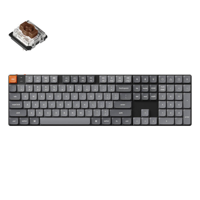 Безжична механична гейминг клавиатура Keychron K5 Max, Brown Switch, 2000 mAh, черна