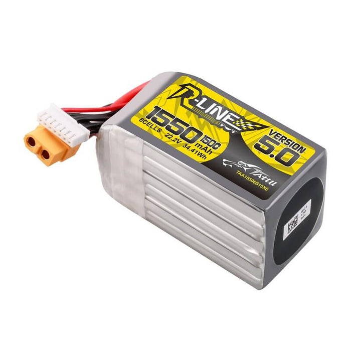 Батерия Lipo Tattu R-Line Version 5.0, 1550mAh, 22.2V, 150C, 6S, XT60