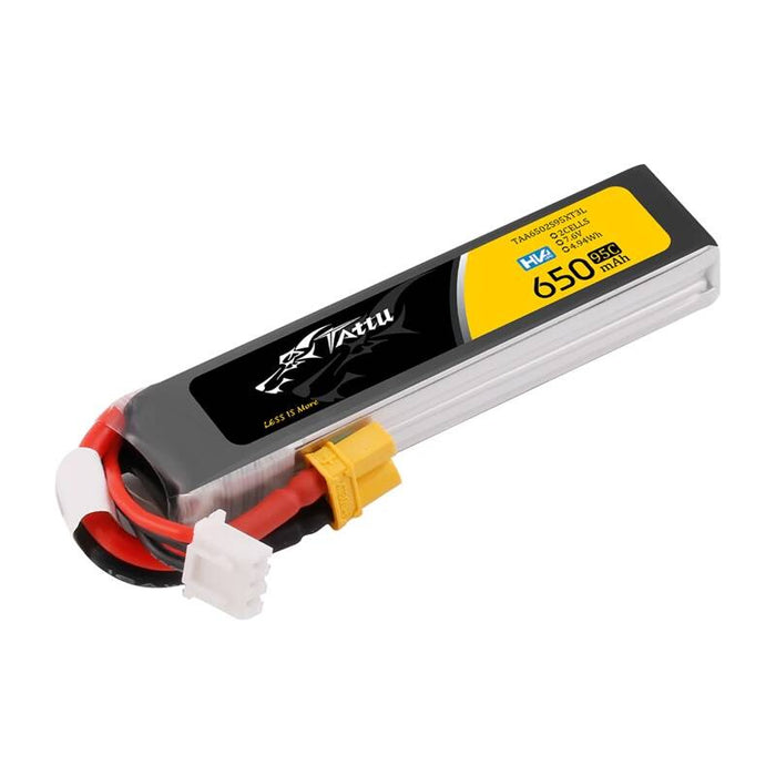Батерия Lipo Tattu 2s, 650mAh, 95C, 7.6V, HV с XT30 конектор
