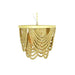 Полилей DKD Home Decor Метал Кафяв Жълт 50 W Дървен MDF (35