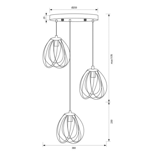ПОЛИЛЕЙ 3ХЕ27 ЧЕРЕН VIVALUX ALBA