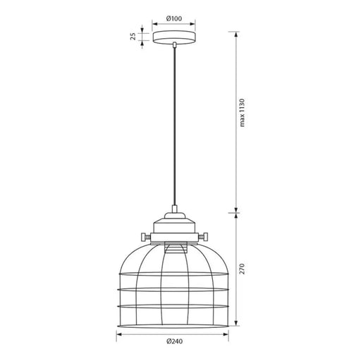 ПОЛИЛЕЙ Е27 24CM ЧЕРЕН VIVALUX BERNARD-W