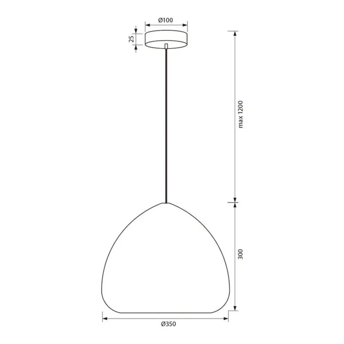 ПОЛИЛЕЙ Е27 35CM ОПУШЕНО СТЪКЛО VIVALUX CARUSO