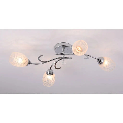 ПОЛИЛЕЙ ЧЕТВОРКА E27 ХРОМ ACIKOLIGHT