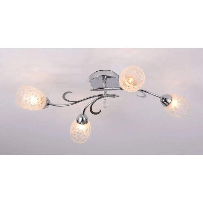 ПОЛИЛЕЙ ЧЕТВОРКА E27 ХРОМ ACIKOLIGHT