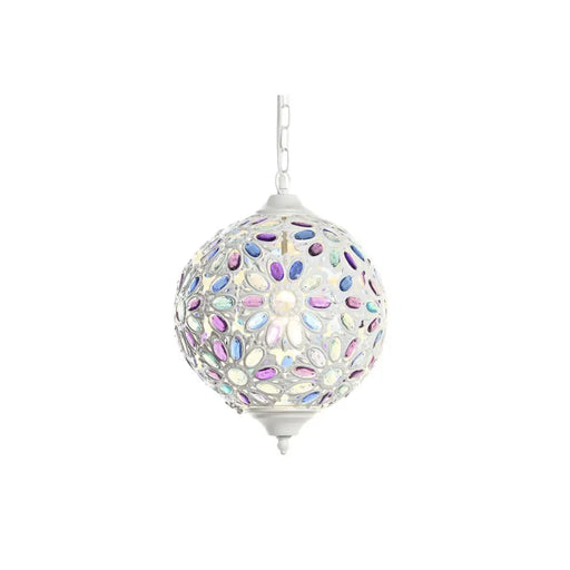 Полилей DKD Home Decor 28 x 28 x 44 cm Метал Бял