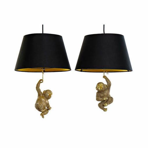 Полилей DKD Home Decor 35,5 x 35,5 x 51 cm Златен Смола