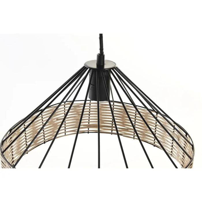 Полилей DKD Home Decor 35 x 35 x 22 cm Черен Метал Pатан 50