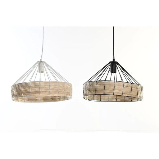 Полилей DKD Home Decor 35 x 35 x 22 cm Черен Метал Pатан 50