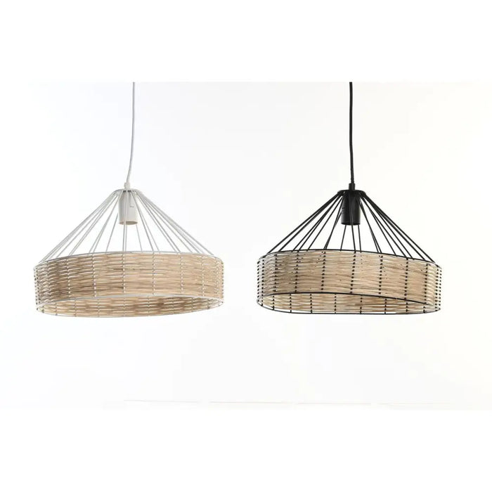 Полилей DKD Home Decor 35 x 35 x 22 cm Черен Метал Pатан 50