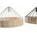 Полилей DKD Home Decor 35 x 35 x 22 cm Черен Метал Pатан 50
