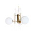 Полилей DKD Home Decor 64 x 64 x 64 cm Кристал Златен Метал