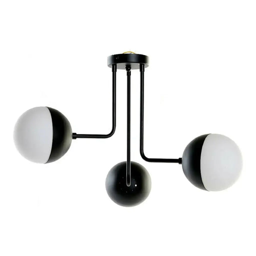 Полилей DKD Home Decor Бял Черен Метал Кристал 220 V 50 W